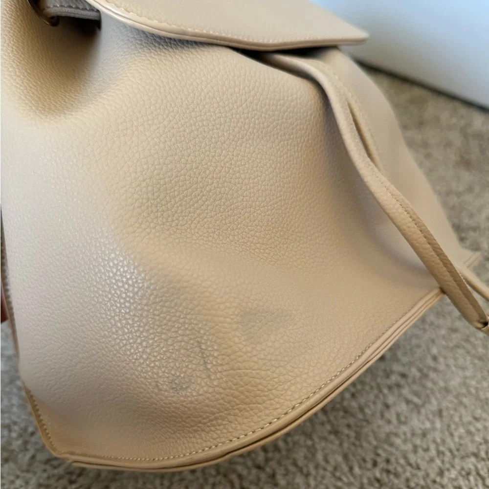 Vegan Leather backpack with gold hardware new